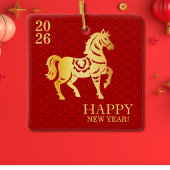 Chinese New year of the Horse 2026 セラミックオーナメント
