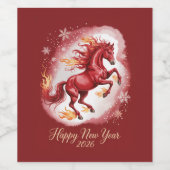 Chinese New year of the Horse 2026 ワインラベル (シングルラベル)