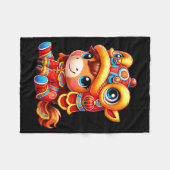 Chinese New Year Of The Horse 2026 Lunar New Year  フリースブランケット (正面(横))