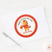 Chinese New Year of the Horse Cute ラウンドシール (封筒)