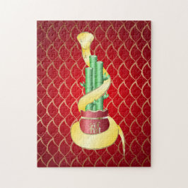 Chinese New Year of the Snake 2025 Lucky Bamboo ジグソーパズル