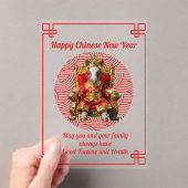 Chinese New Year Royal Horse Acrylic Greeting Card アクリル招待状 (インサイチュ (ポータブル))
