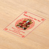 Chinese New Year Royal Horse Acrylic Greeting Card アクリル招待状 (レイダウン)