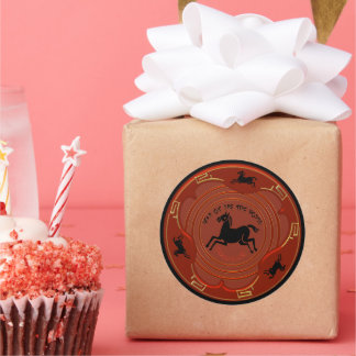 Chinese New Year - Year of the Fire Horse ラウンドシール