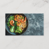 Chinese noodle bowl with spicy shrimp and veggies 名刺 (裏面)