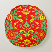 chinese pattern pillow ラウンドクッション (正面)