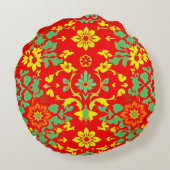 chinese pattern pillow ラウンドクッション (裏面)