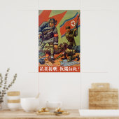 Chinese Propaganda Poster Solidarity with North ポスター (キッチン)