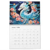 Chinese Quilling Dragons Calendar カレンダー (1月 2026)