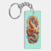 Chinese Red Dragon Fiery Illustration-67561 キーホルダー (正面左)