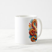 Chinese Red Dragon Fiery Illustration-67561 コーヒーマグカップ (正面右)