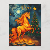 Chinese Red Fire Horse New Year 2026  ポストカード (正面)