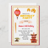 Chinese Restaurant Birthday Invitation 招待状 (正面/裏面)