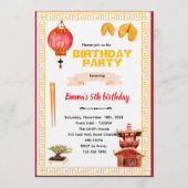 Chinese Restaurant Birthday Invitation 招待状 (正面)