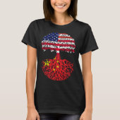 Chinese Roots American China Flag Immigrant Citize Tシャツ (正面)
