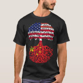 Chinese Roots American China Flag Immigrant Citize Tシャツ (正面)