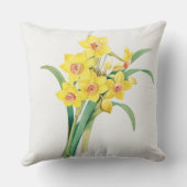 Chinese Sacred Lily, Pierre-Joseph Redouté,  クッション (裏面)