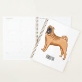 Chinese Shar-Pei dog cartoon illustration プランナー手帳 (ディスプレー)