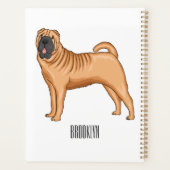 Chinese Shar-Pei dog cartoon illustration プランナー手帳 (裏面)