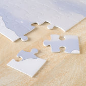 Chinese Shar-Pei Snowy Town Fountain Christmas Art ジグソーパズル (側面)