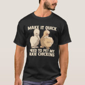 Chinese Silk Silkie Chicken Farmer Animal Tシャツ (正面)