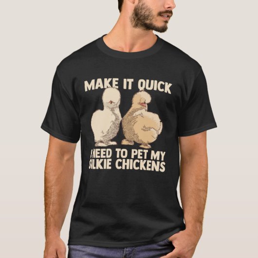 Chinese Silk Silkie Chicken Farmer Animal Tシャツ (正面)
