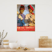 Chinese-Soviet Friendship Propaganda Poster Our ポスター (キッチン)