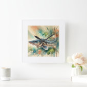 Chinese Sturgeon 190724AREF138 - Watercolor スクエア壁時計 (ホーム)