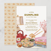Chinese Tea Dumpling New Chapter Baby Shower  招待状 (正面/裏面)