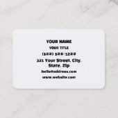 Chinese Teacher 老师 Laoshi 名刺 (裏面)