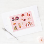 Chinese Theme Digital Stickers | Country Edition 長方形シール (封筒)