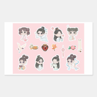 Chinese Theme Digital Stickers  | Country Edition 長方形シール