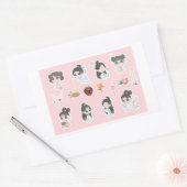 Chinese Theme Digital Stickers  | Country Edition 長方形シール (封筒)