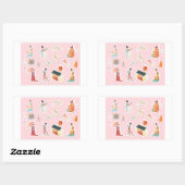 Chinese Theme Digital Stickers  | Country Edition 長方形シール (シート)