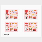 Chinese Theme Digital Stickers  | Country Edition 長方形シール (シート)