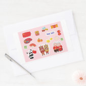 Chinese Theme Digital Stickers  | Country Edition 長方形シール (封筒)