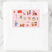 Chinese Theme Digital Stickers | Country Edition 長方形シール (バッグ)