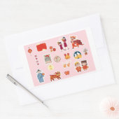 Chinese Theme Digital Stickers | Country Edition 長方形シール (封筒)