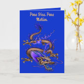 Chinese Treasure Dragon Mythical Creature カード (黄色い花)