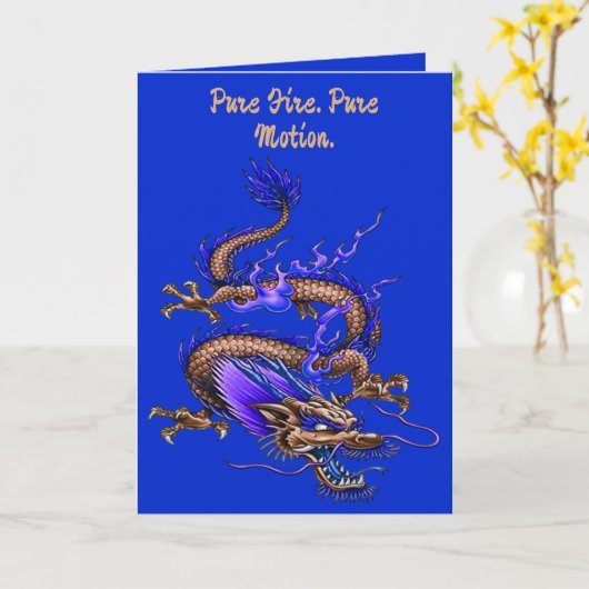 Chinese Treasure Dragon Mythical Creature  カード (黄色い花)