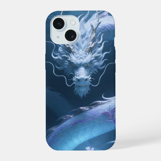 Chinese Water Dragon Art Fantasy Design With Coral iPhone 15ケース (裏面)
