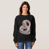 Chinese White Gold Dragon Art Fantasy Design With  スウェットシャツ (正面フル)