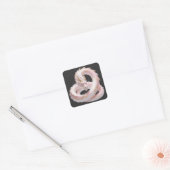 Chinese White Gold Dragon Art Fantasy Design With  スクエアシール (封筒)