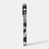 Chinese White Gold Dragon Art Fantasy Design With  iPhoneケース (左側面)