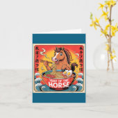Chinese Year Of The Horse 2026 Ramen Zodiac Illust カード (黄色い花)