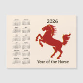 Chinese Year of the Horse Calendar Magnetic Card (正面)
