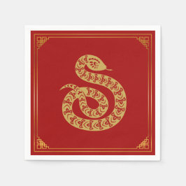 Chinese Year of the Snake スタンダードカクテルナプキン
