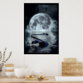 Chinese Year of the Snake Water Snake Black Snake ポスター (キッチン)