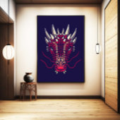 Chinese Zodiac Dragon Wall Art Print Japandi Decor キャンバスプリント