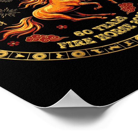 Chinese Zodiac Fire Horse 2026 -legend Since 1966 ポスター (角)